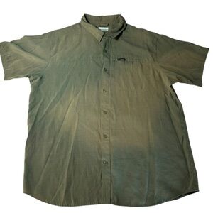 Columbia Men's Casual Button Down Shirt - Olive Green